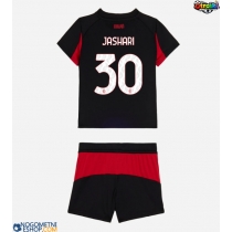 Otroški Nogometni dresi AC Milan Ardon Jashari #30 Domači 2025-26 Kratek Rokav (+ Kratke hlače)